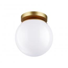 Odeon light 4247/1C HIGHTECH ODL21 271 золотист/металл/белый/акрил Потолочный светильник IP44 E27 LED max 5W BOSCO 